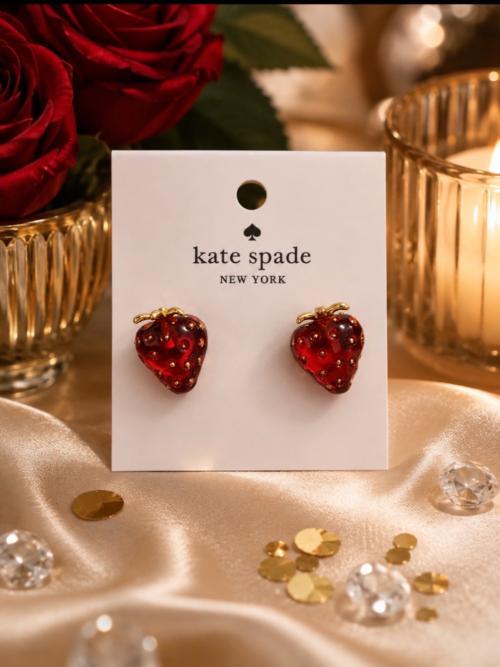kate spade Red Strawberry earrings